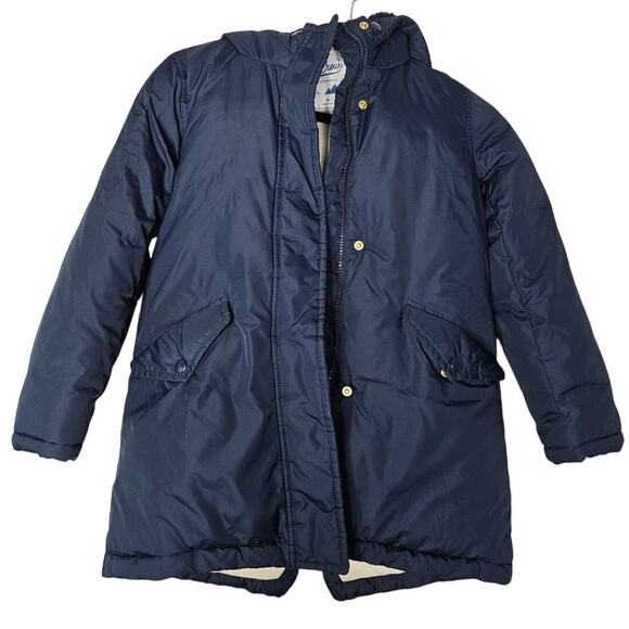 J.Crew M Fishtail Parka Eco-friendly PrimaLoft® Navy Blue Winter Hood Coat
